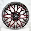 RIN 18X9 6-139.7 R1 SPORT 634 BLACK+MILLING RED ET15 CB110