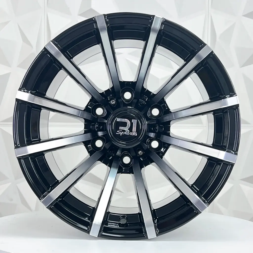 RIN 15X10 6-139.7 R1 SPORT 1108 BLACK MACHINE FACE ET-44 CB110.5 
