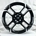 RIN 18X7 4-100 R1 SPORT F8002 BLACK MACHINE FACE ET45 CB56.1