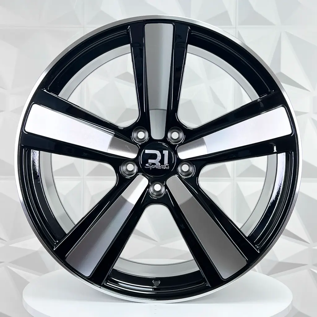 RIN 22X11.5 5-130 R1 SPORT FC021 BLACK MACHINE FACE ET61 CB71.6