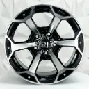 RIN 14X7 5-114.3 R1 SPORT 4989 BLACK MACHINE FACE ET-10 CB84