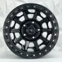 RIN 17X9 5-135 R1 SPORT QC1261 MATE BLACK+CHROME RIVETS* ET0 CB87.1