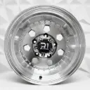 RIN 15X10 5-139.7 R1 SPORT X079 BLACK MACHINE FACE CHROME RIVETS ET-44 CB110.1