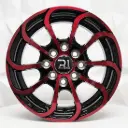 RIN 13X5 4-100/114.3 R1 SPORT RGW302 BLACK MACHINE FACE RED COATING ET35 CB73.1
