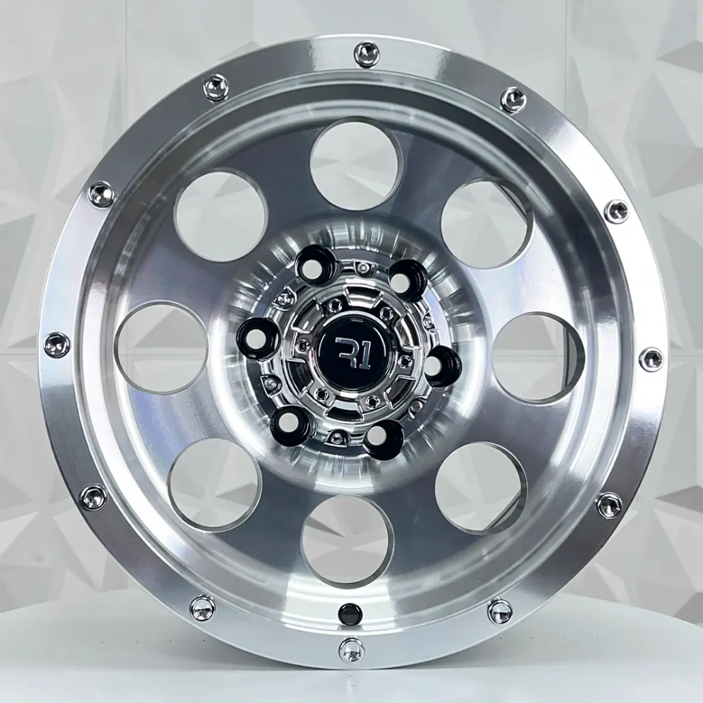 RIN 16X8 6-139.7 R1 SPORT QC812 BLACK MACHINE FACE MACHINE LIP ET-10 CB110