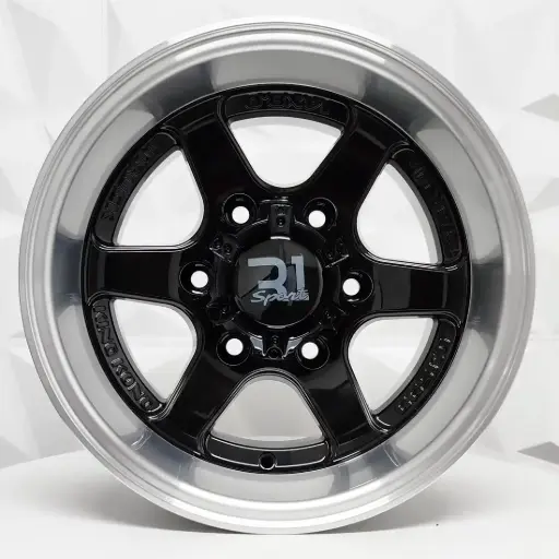 [147553] RIN 14X8 6-139.7 R1 SPORT LP211 BLACK MACHINE LIP ET-13 CB110